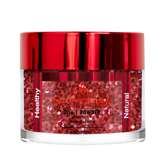 NotPolish - Nail Acrylic/Dip Powder | OG Collection | OG 185 Rose Sparkle Powder 2oz Jar