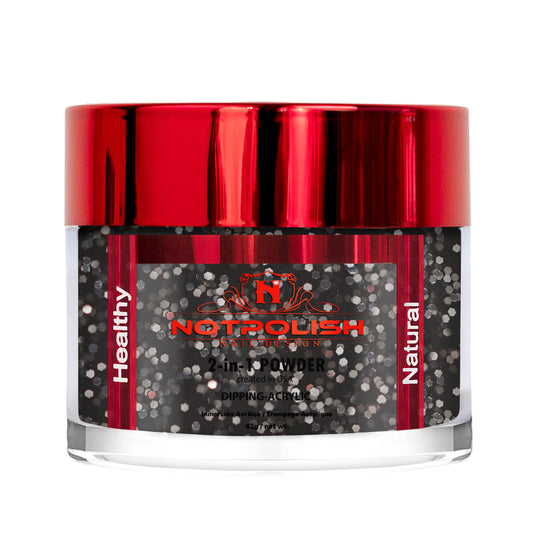NotPolish - Nail Acrylic/Dip Powder | OG Collection | OG 205 Black Diamond Powder 2oz Jar