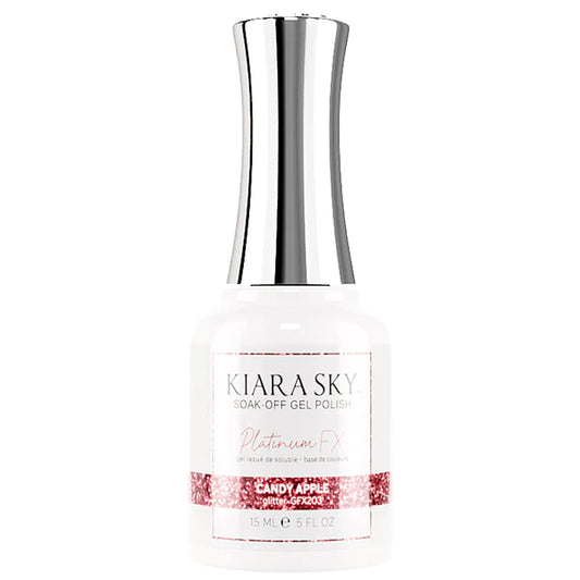 Kiara Sky Candy Apple- Ultra Reflective Platinum Dust Gel