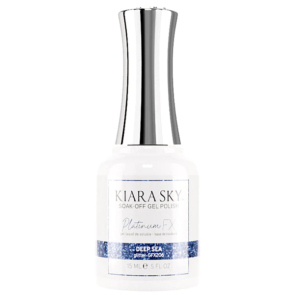Kiara Sky Deep Sea- Ultra Reflective Platinum Dust Gel Polish