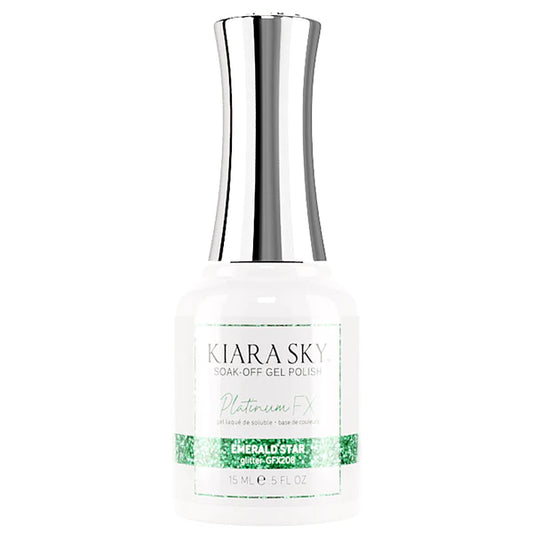 Kiara Sky Emerald Star - Ultra Reflective Platinum Dust Gel Polish