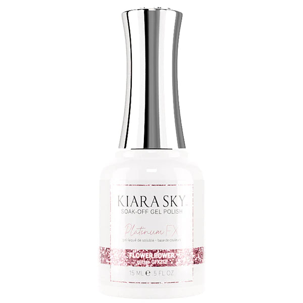 Kiara Sky Flower Power - Ultra Reflective Platinum Dust Gel Polish