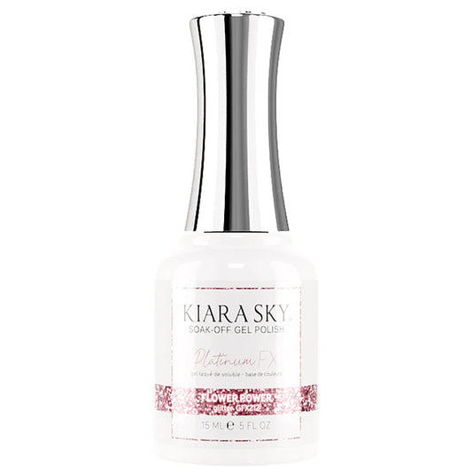 Kiara Sky Flower Power - Ultra Reflective Platinum Dust Gel Polish