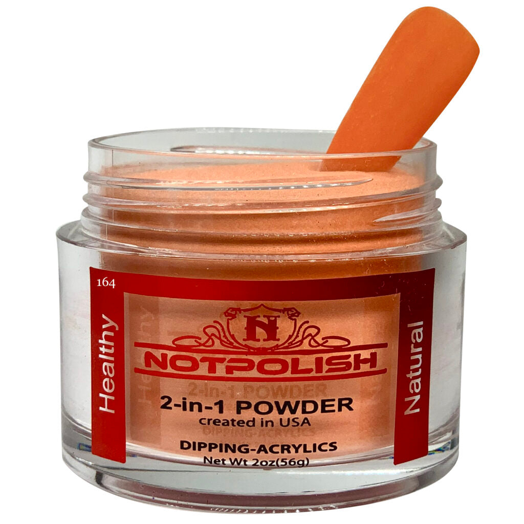 NotPolish - Nail Acrylic/Dip Powder | OG Collection | OG 176 Dark Orange Powder 2oz Jar