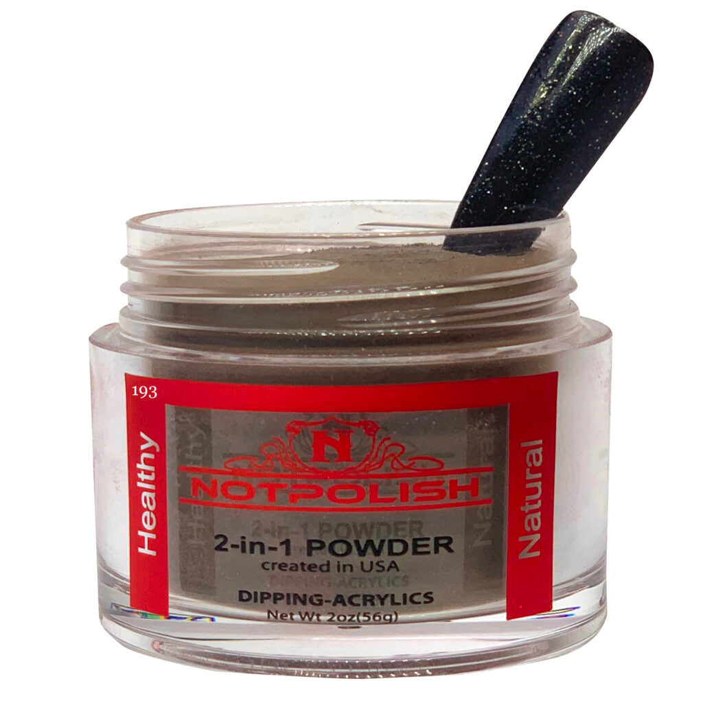 NotPolish - Nail Acrylic/Dip Powder | OG Collection | OG 205 Black Diamond Powder 2oz Jar