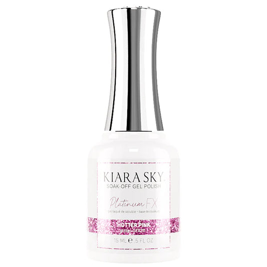 Kiara Sky Hotter Pink Ultra Reflective Diamond Dust Gel Polish